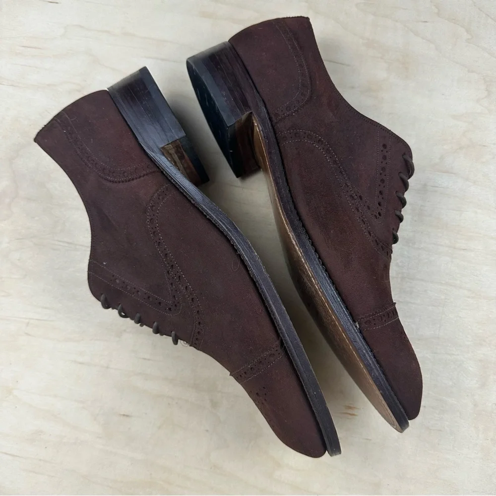 Alan Mcafee Brown Leather Dress Shoes